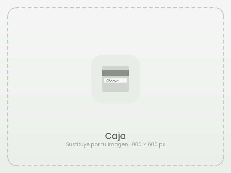 Ejemplo de Caja para tu negocio en PATPV — imagen provisional